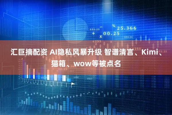 汇巨摘配资 AI隐私风暴升级 智谱清言、Kimi、猫箱、wow等被点名